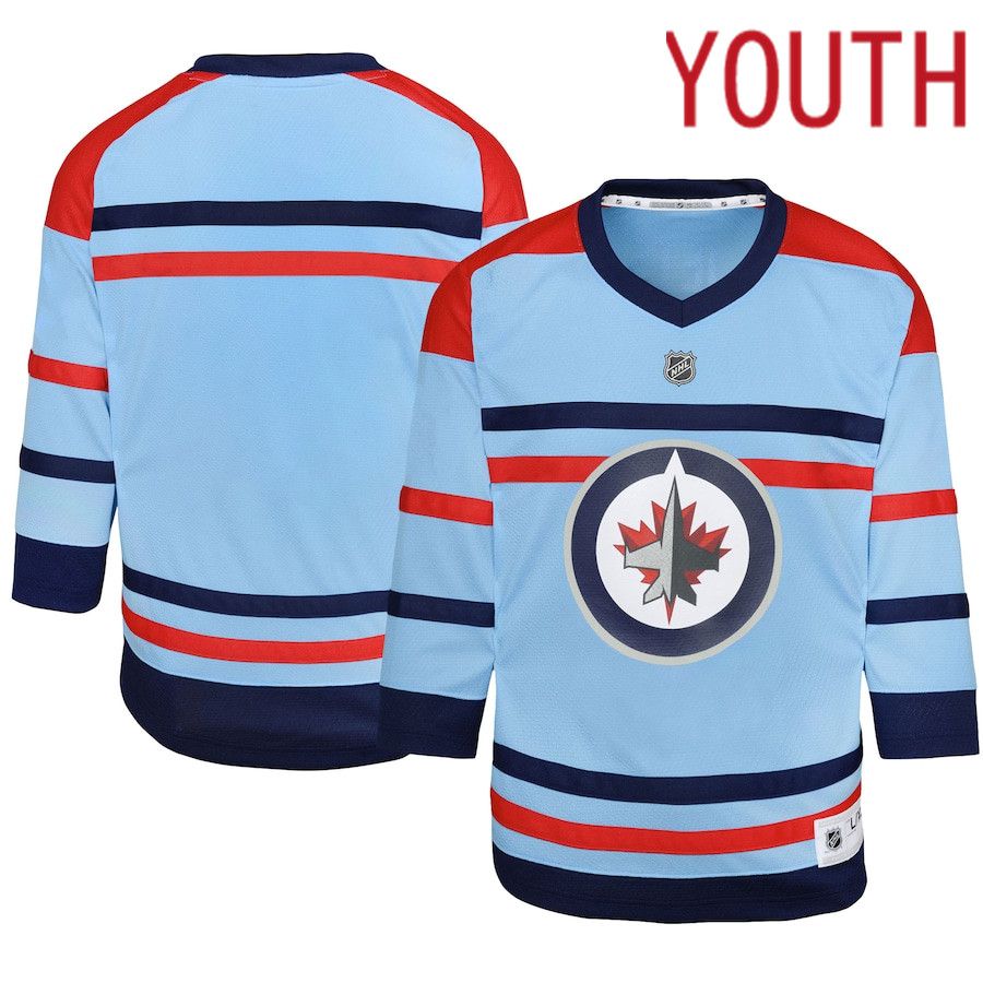 Youth Winnipeg Jets Light Blue Anniversary Replica NHL Jersey